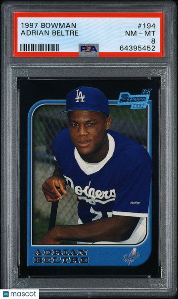 Adrian Beltre 1997 Bowman Rookie #194 HOF RC - PSA 8