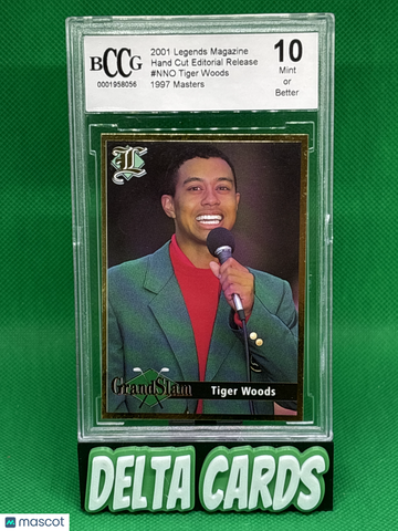 2001 Legends Magazine Tiger Woods #NNO Hand Cut Editorial Release BCCG 10