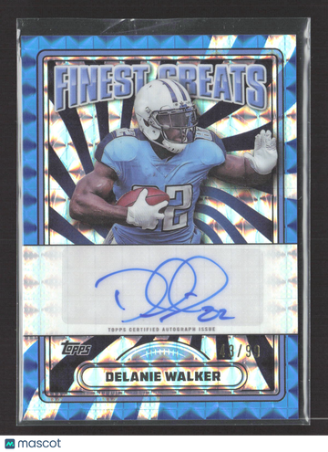 2024 Topps Finest Finest Greats Delanie Walker #FG-DW Blue Prism Refractor /99