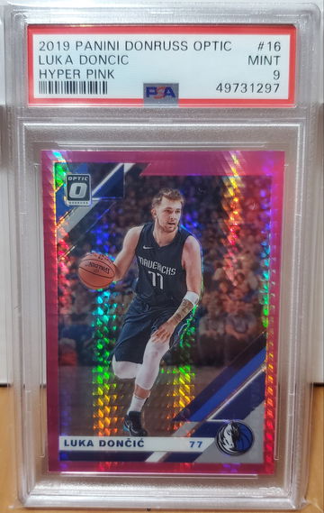 2019-20 Panini Optic Hyper Pink Luka Doncic PSA 9