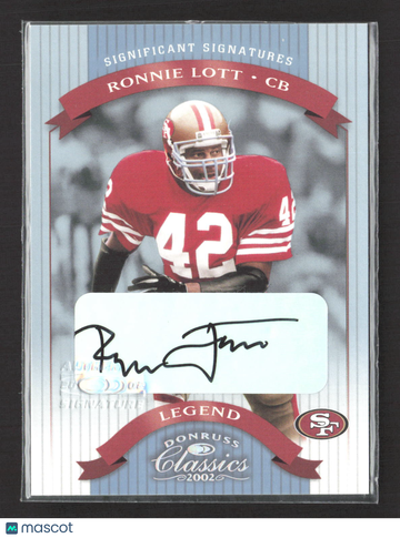 2002 Donruss Classics Significant Signatures Ronnie Lott #147