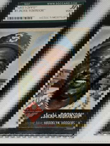 1953 Topps Jackie Robinson #1 Card HOF. Certified SGC 4 (VG-EX) - Rare!