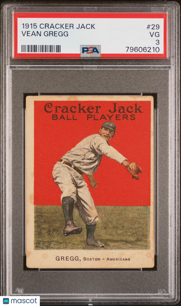 1915 Cracker Jack Vean Gregg #29 PSA 3