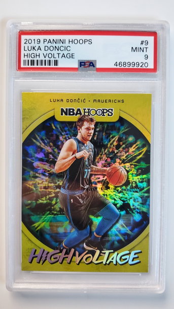 2019 Luka Doncic Hoops High Voltage PSA 9
