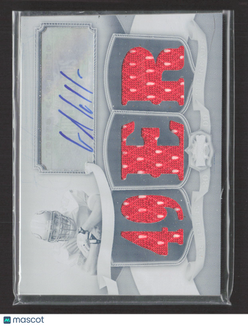 2009 Topps Triple Threads Glen Coffee #TTRA-64 White Whale /1 Authentic Autographed Player-Worn Jersey Relic Card