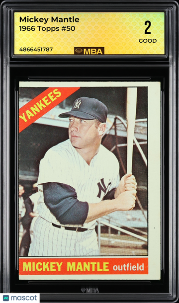 1966 Topps Mickey Mantle #50 MBA 2