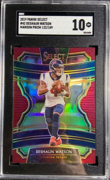 2019 Panini Select Maroon Prizm #42 Deshaun Watson Texans /149 SGC 10 GEM MINT