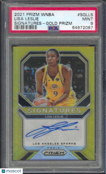 2021 Panini Prizm WNBA Signatures Lisa Leslie #SGLLS Gold PSA 10
