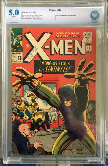 X-Men #14 (1965) CBCS 5.0 -- White pgs; 1st Sentinels; Stan Lee & Jack Kirby CGC
