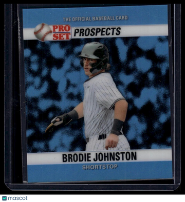 2026 Pro Set Metal - 1990 Pro Set Base Mini Prismatic Platinum Brodie Johnston #90M-29 SN