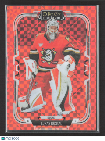 2026 O-Pee-Chee Platinum Lukas Dostal #181 Orange Checkers 15/25