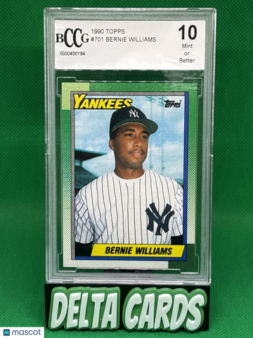 1990 Topps Bernie Williams #701 BCCG 10