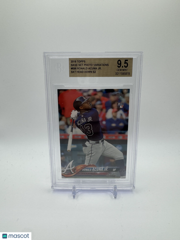 2018 Topps Base Set Photo Variations Bat head down S2 Ronald Acuna Jr. /Bat BGS 9.5