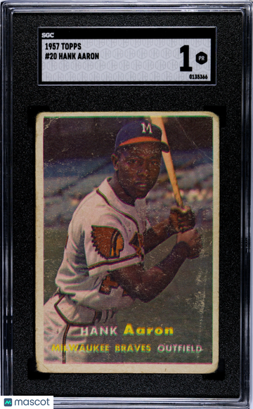 1957 Topps Hank Aaron #20 SGC 1
