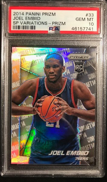 Joel Embiid 2014/15 Panini Prizm Silver Variation PSA 10