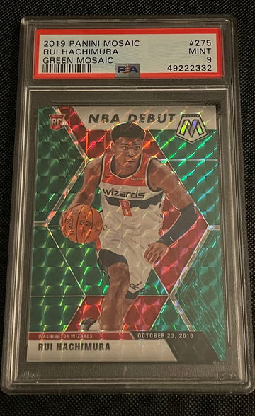 Rui Hachimura 2019 Mosaic Debut Green PSA 9
