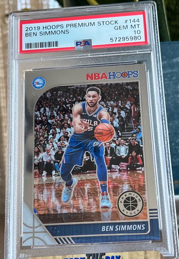 2019 Panini Hoops Premium Stock #144 Ben Simmons PSA 10 Gem Mint Low Pop 🔥📈