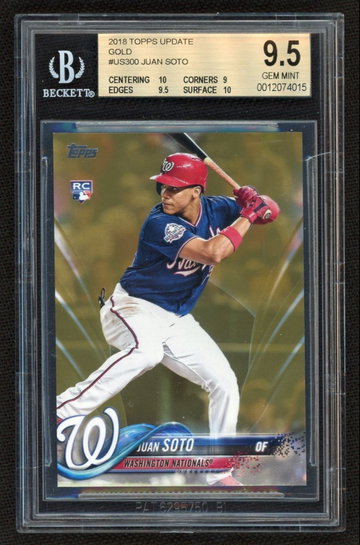 2018 Juan Soto Topps Update Gold Rookie #/2018 BGS 9.5 Strong Subs