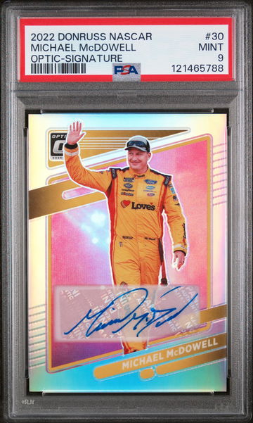 2022 Donruss #30 Michael McDowell Optic Signature /99 PSA 9
