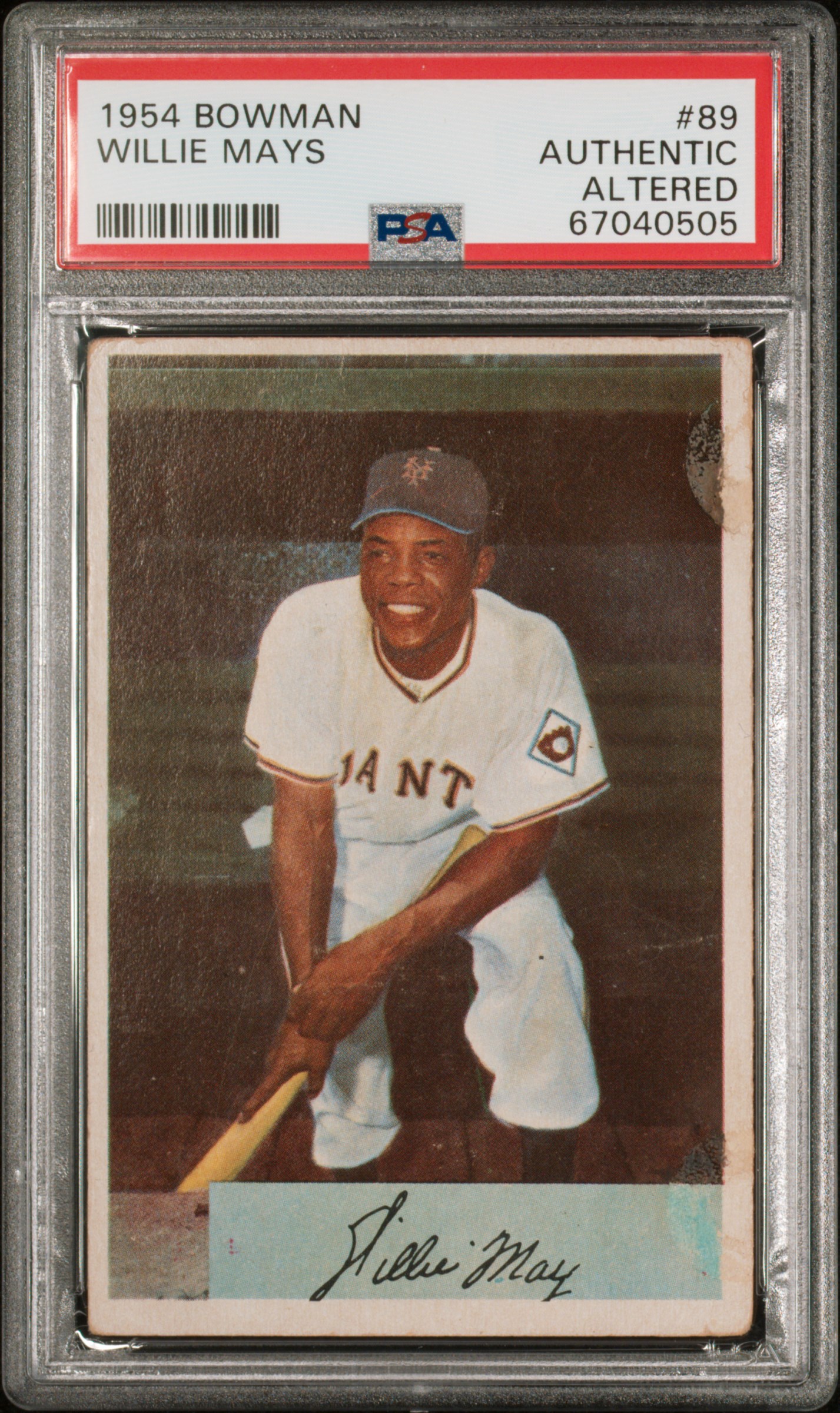 1954 Bowman Baseball #89 Willie Mays PSA A