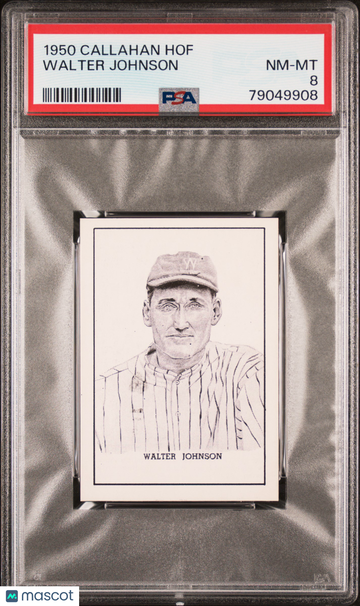 1950-56 Callahan Hall Of Fame Walter Johnson PSA 8