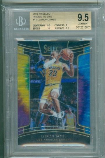 LeBron James 2018 Select Tie Dye Prizms /25 BGS 9.5