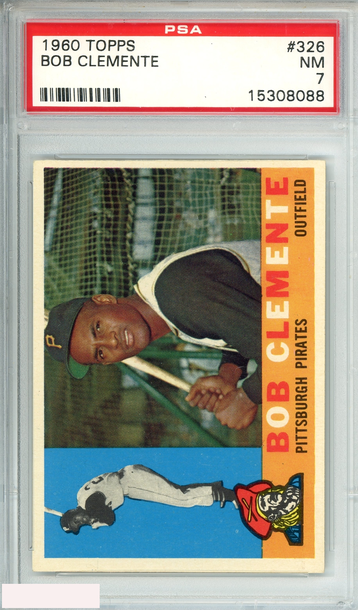 1960 TOPPS BOB ROBERTO CLEMENTE #326 PITTSBURGH PIRATES HOF PSA 7 NM