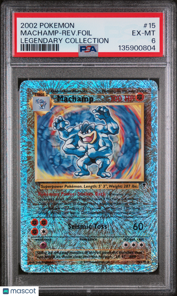 2002 Pokemon Legendary Collection Machamp-Rev. Foil Legendary Collection PSA 6 #15