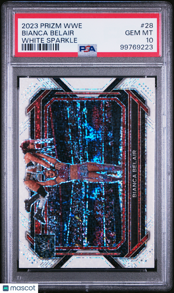 2023 Panini Prizm WWE Bianca Belair #28 White Sparkle PSA 10