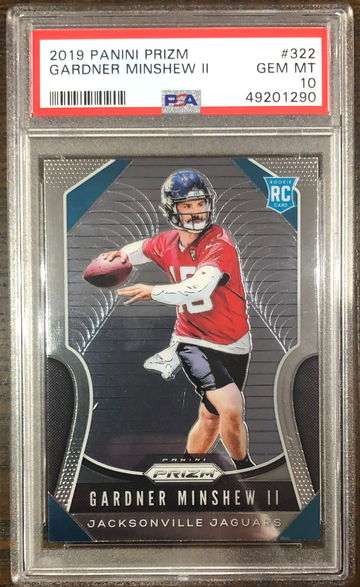 2019 Panini Prizm #322 Gardner Minshew RC Rookie PSA 10 Gem Mint Jags