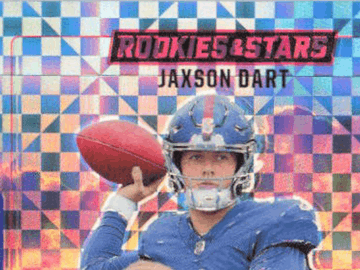 2025 Panini Rookies & Stars Jaxson Dart #30 Airborne Blue Plaid SP RC