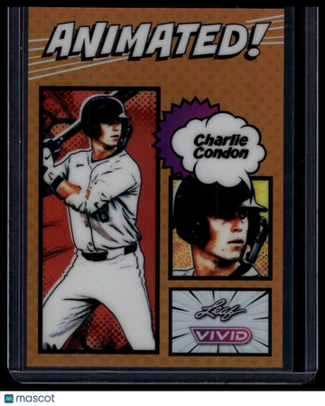 2026 Leaf Vivid Charlie Condon #NNO Animated Autographs Pre-Production Proofs Clear Orange SN