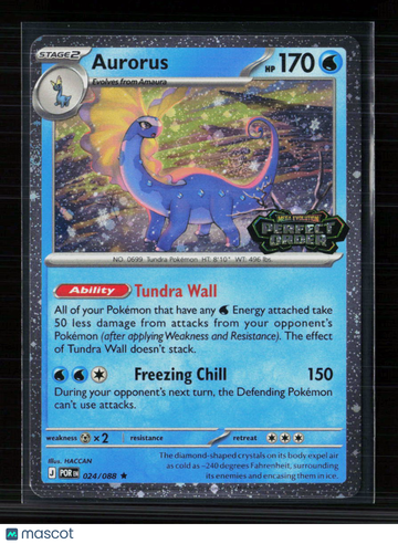 2026 Mega Evolution – Perfect Order Aurorus Holo Rare #24/88