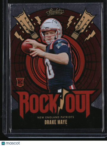 2024 Panini Absolute Football Rock Out Drake Maye #RO-DME Rookie Insert New England Patriots