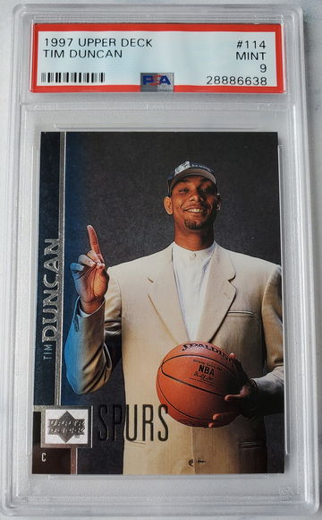 1997 Upper Deck Tim Duncan PSA 9