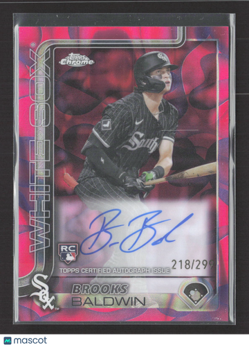 2025 Topps Chrome Brooks Baldwin #RA-BB Pink Lava Refractor 218/299 RC Auto
