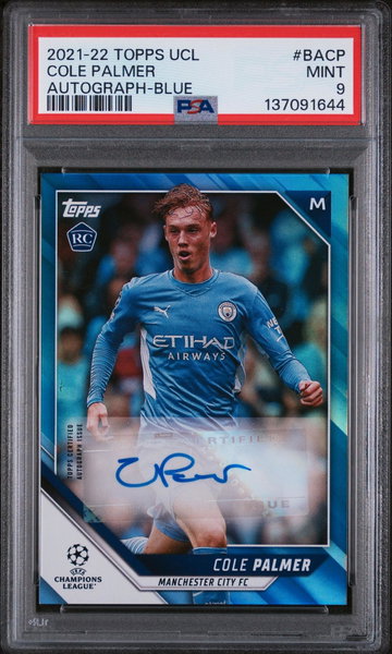 2021 Topps UEFA Champions League Autographs Blue Cole Palmer #BA-CP /99 PSA 9