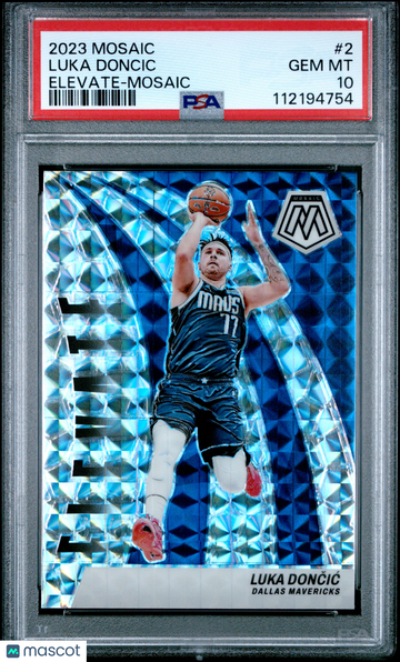 2023 Panini Mosaic Elevate Luka Doncic #2 Holo Silver PSA 10