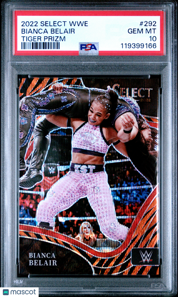 2022 Panini Select WWE Bianca Belair #292 Tiger Prizm PSA 10