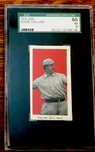 1910 E98 Eddie Collins SGC 5 Ex HOF Philadelphia