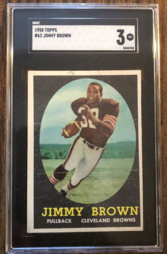 1958 Topps #62 Jimmy Brown SGC VG 3  HOF RC
