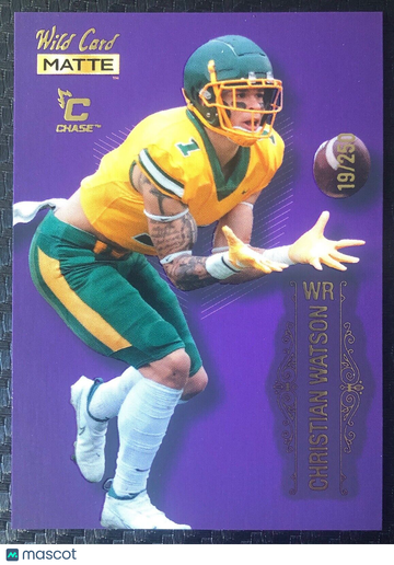 2022 Wild Card MATTE CHRISTIAN WATSON CHASE Purple SP /250 #MB-16 ND State