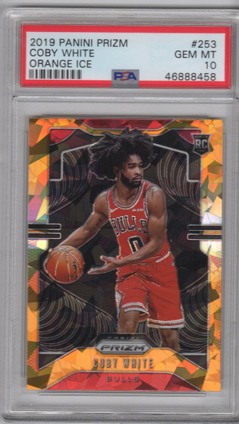 2019 Prizm Coby White Orange Ice PSA 10