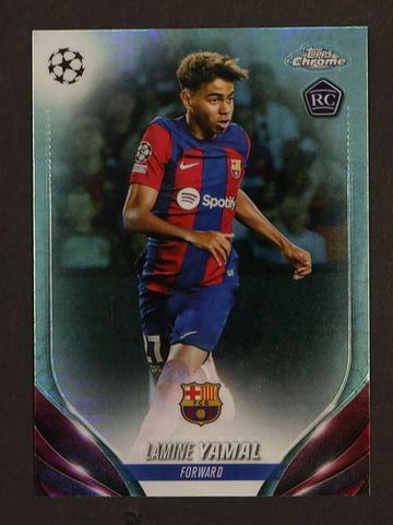 2023 Topps Chrome 64 Lamine Yamal Rookie FC Barcelona