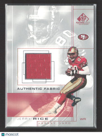 2001 Upper Deck SP Game Used Edition Jerry Rice #JR Game-Used Jersey Authentic Fabric
