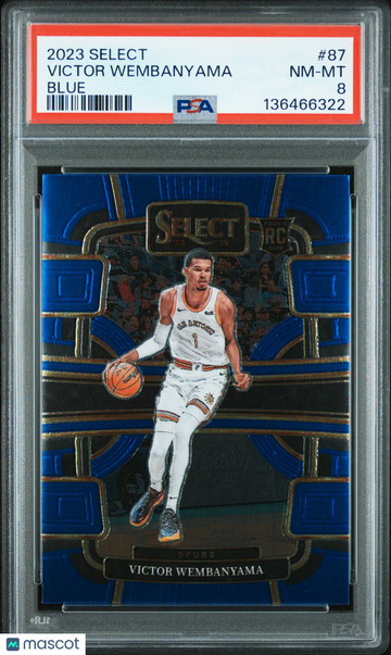 2023 Panini Select Victor Wembanyama #87 Blue PSA 8