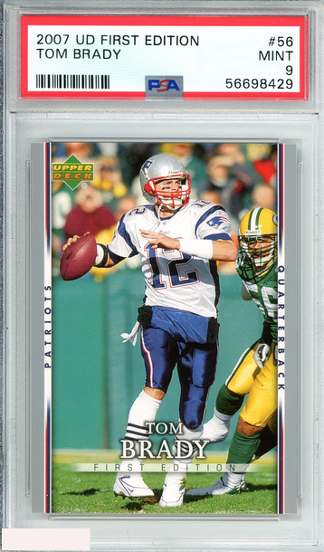 2007 UPPER DECK FIRST EDITION TOM BRADY #56 NEW ENGLAND PATRIOTS PSA 9 MINT