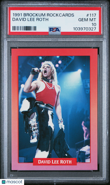 1991 Brockum Rockcards David Lee Roth #117 PSA 10
