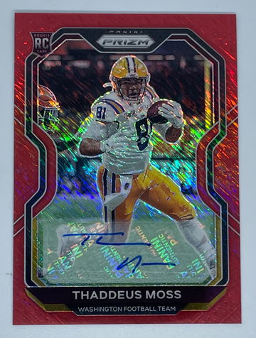 2020 Thaddeus Moss Red Shimmer Prizm Auto /35