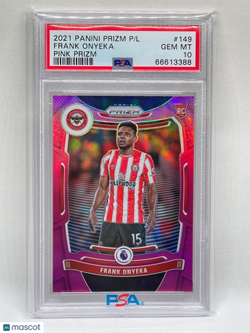 2021 Panini Prizm Premier League Frank Onyeka #149 Pink PSA 10